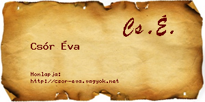 Csór Éva névjegykártya